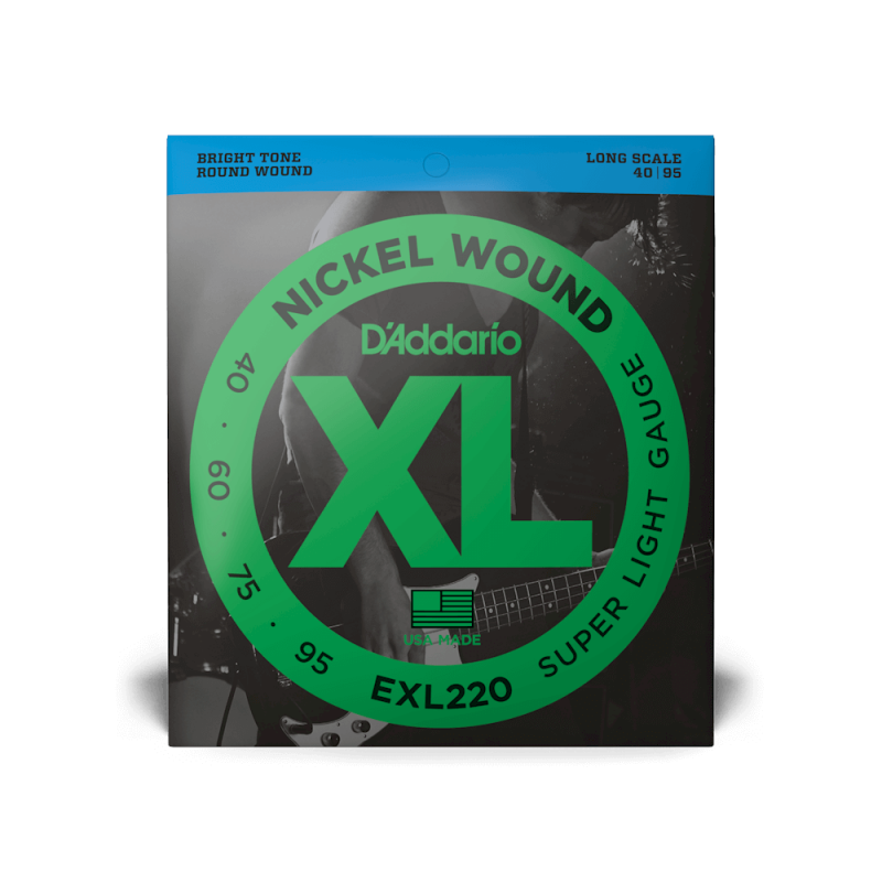 Набор струн D'ADDARIO EXL220 XL NICKEL WOUND BASS SUPER LIGHT (40-95)